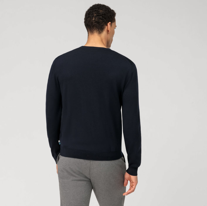Olymp Pullover scollo a v blu olymp regular fit Sconto