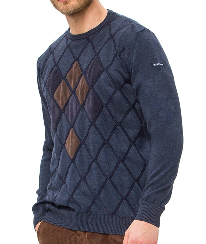 Green Coast Maglia blu girocollo green coast lana merinos zegna baruffa Outlet