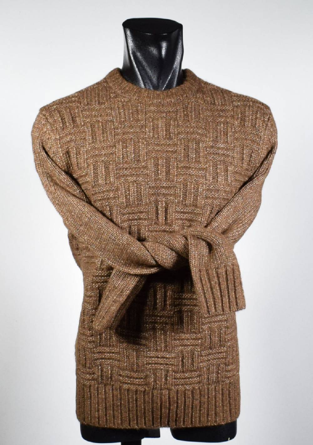 Cavalieri Milano Maglione girocollo cavalieri lana alpaca a coste trasversali Saldi