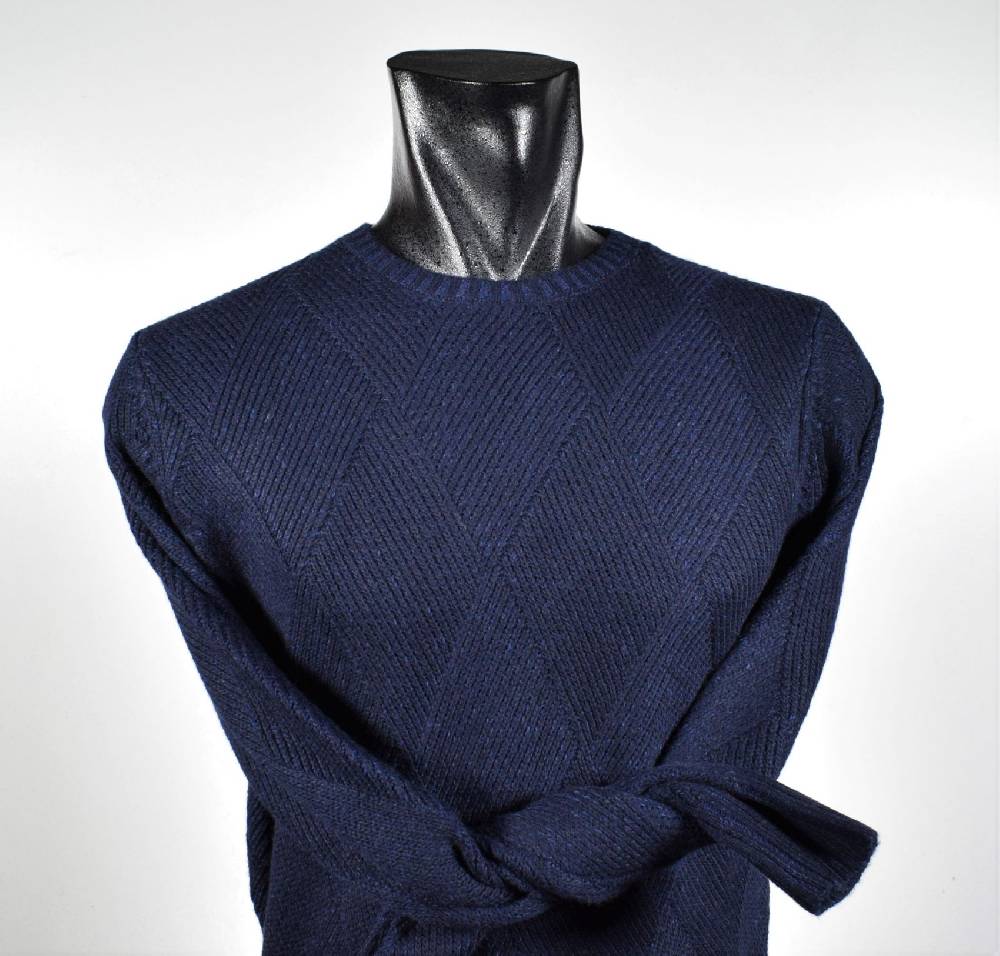 Cavalieri Milano Girocollo intarsio vanisè cavalieri lana cashmere Offerte