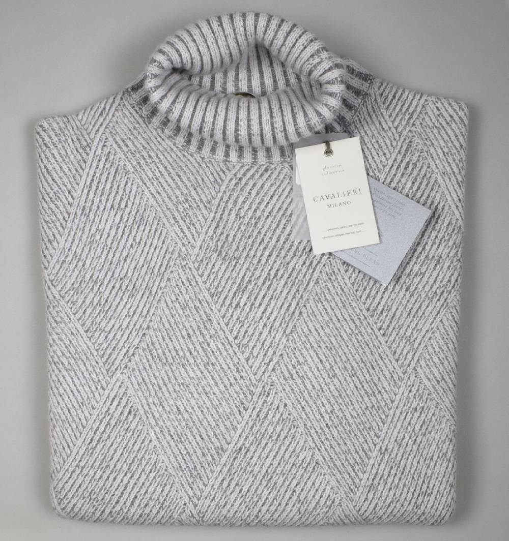 Cavalieri Milano Dolcevita intarsio vanisè cavalieri lana cashmere Hotsell