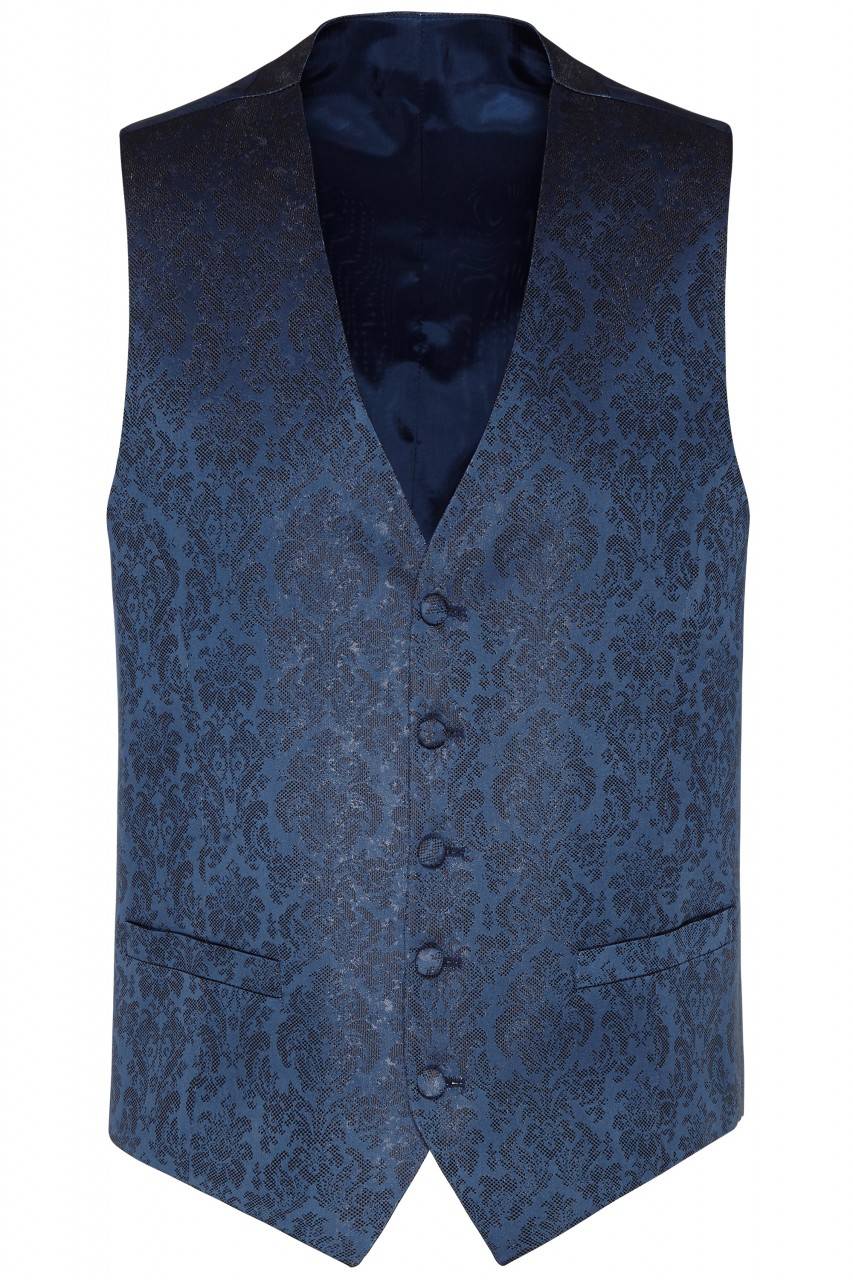 Digel Panciotto gilet blu completo di cravatta e pochette digel cerimonia In Saldo