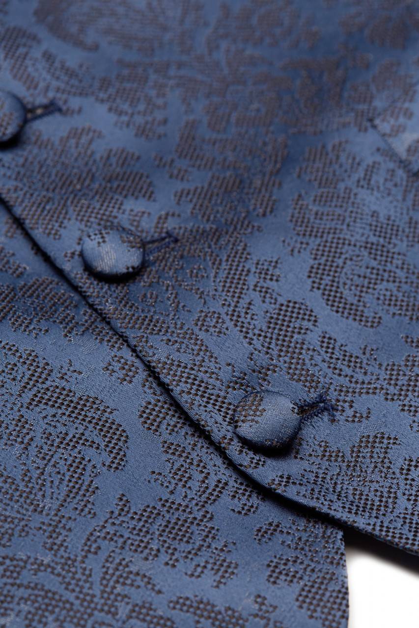 Digel Panciotto gilet blu completo di cravatta e pochette digel cerimonia In Saldo