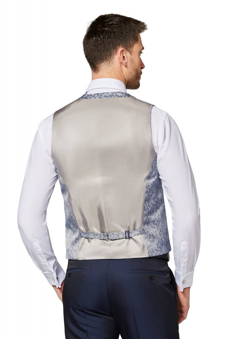 Digel Panciotto elegante cerimonia digel grigio perla con blu I Più Venduti