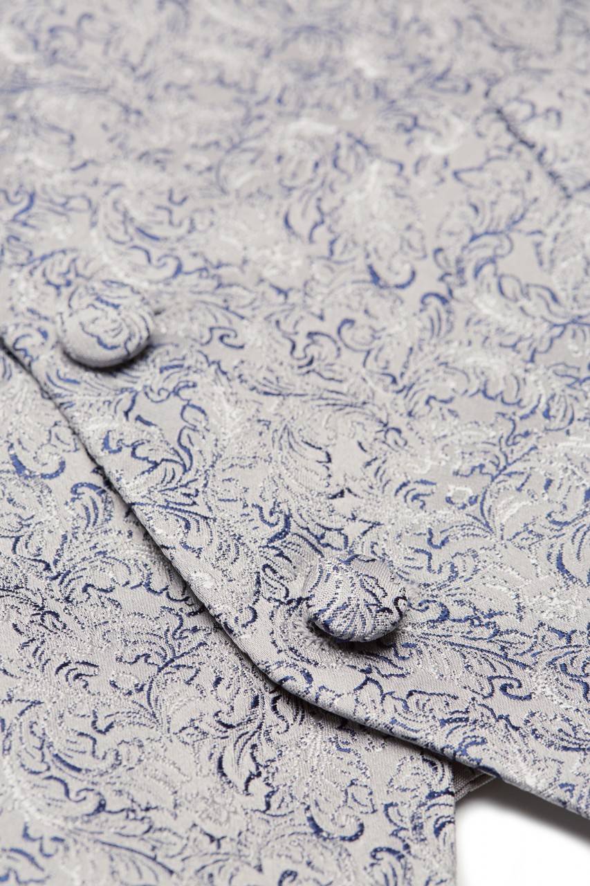 Digel Panciotto elegante cerimonia digel grigio perla con blu I Più Venduti
