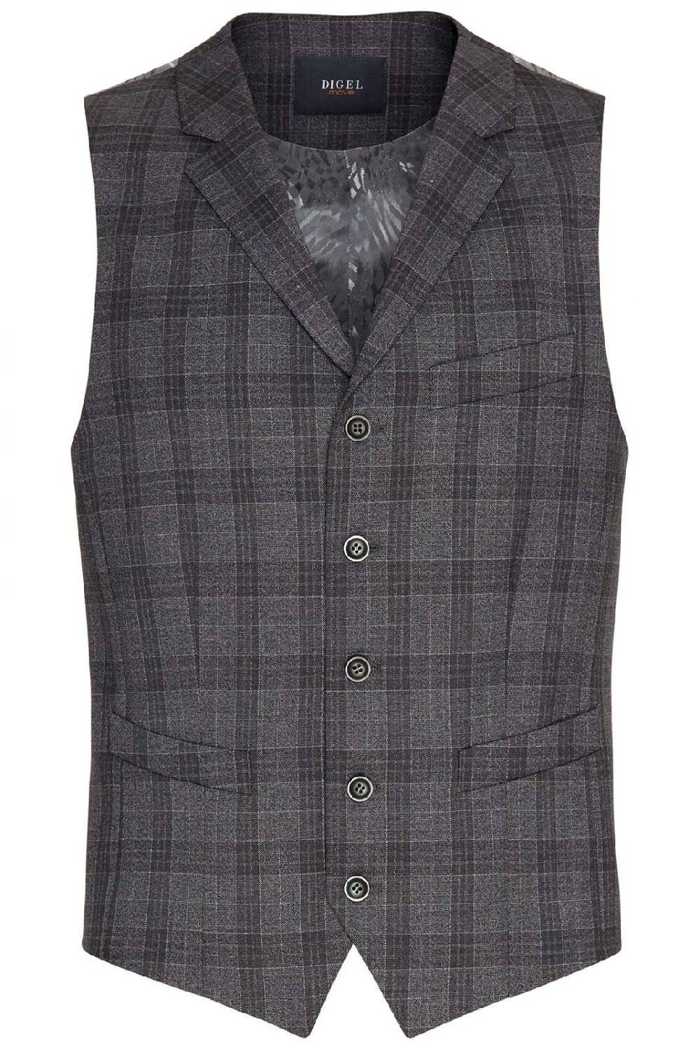 Digel Gilet panciotto moda digel grigio a quadri fantasia principe di galles 2025