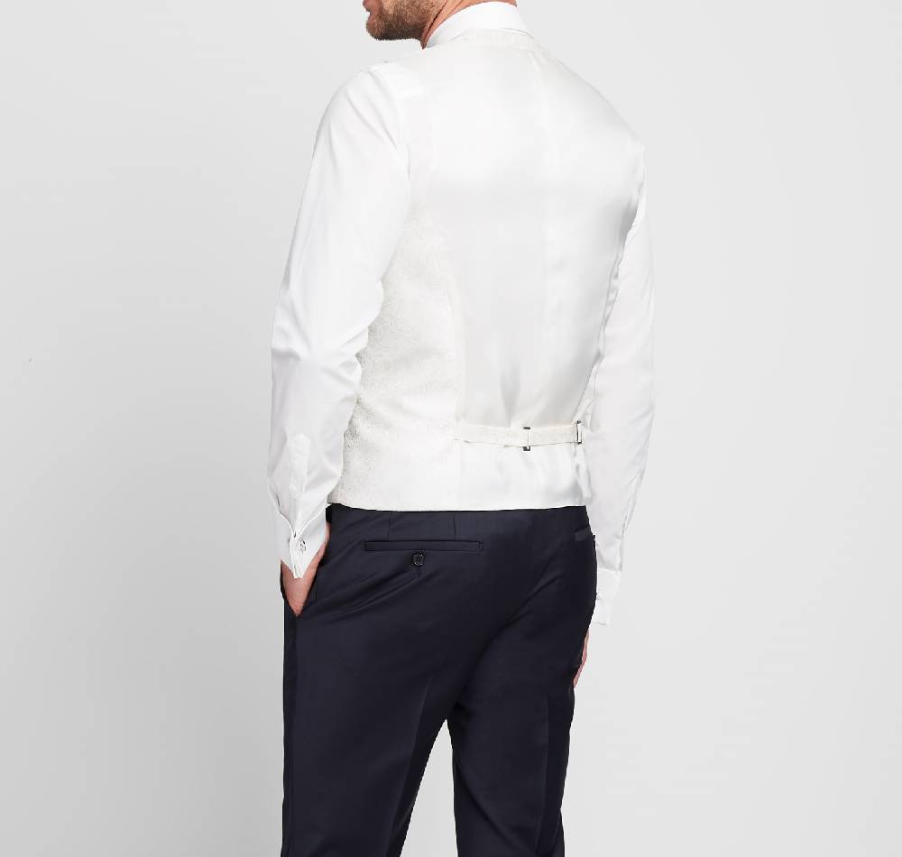 Digel Panciotto gilet completo di papillon e pochette ecru digel Italia