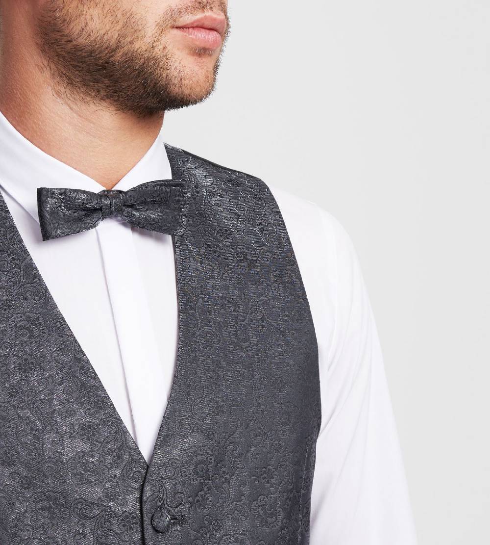 Digel Gilet elegante cerimonia digel grigio scuro in raso 2025