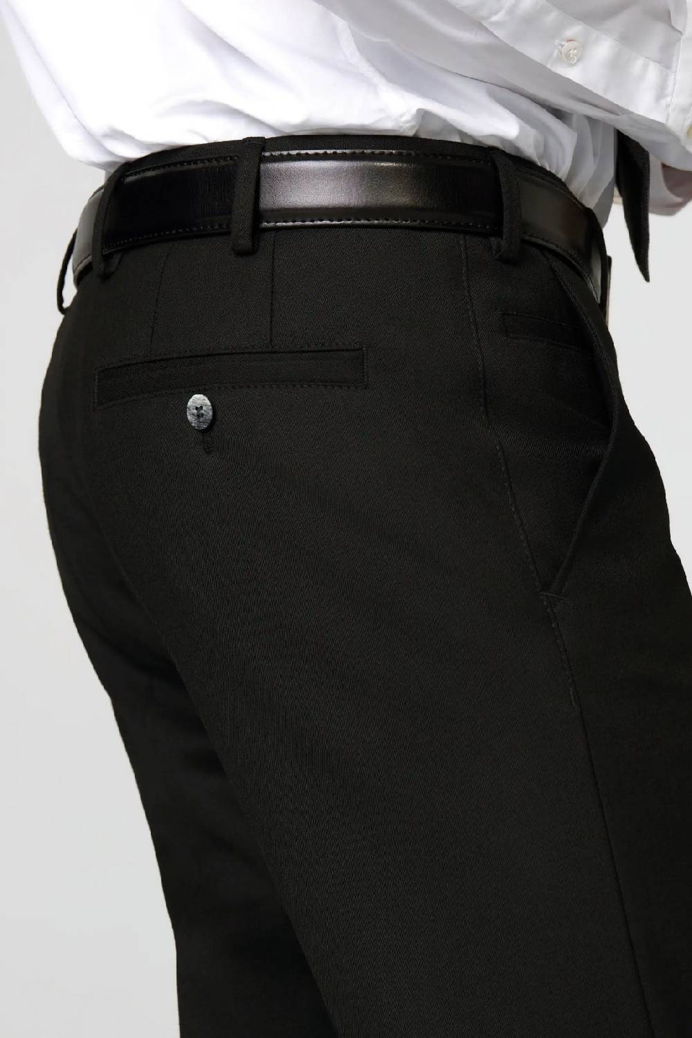 Meyer Pantalone meyer nero in premium soft twill comfort fit Spedizione Gratuita