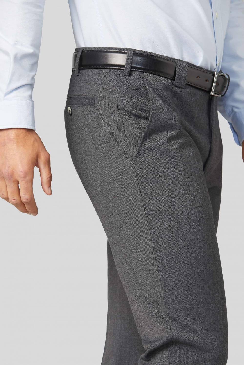 Meyer Pantalone meyer grigio medio in premium soft twill comfort fit Pezzi Unici
