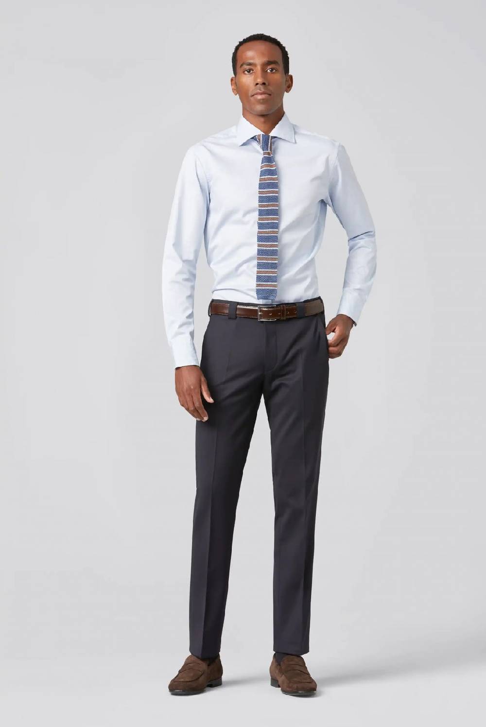 Meyer Pantalone meyer blu in premium soft twill comfort fit Qualità Garantita