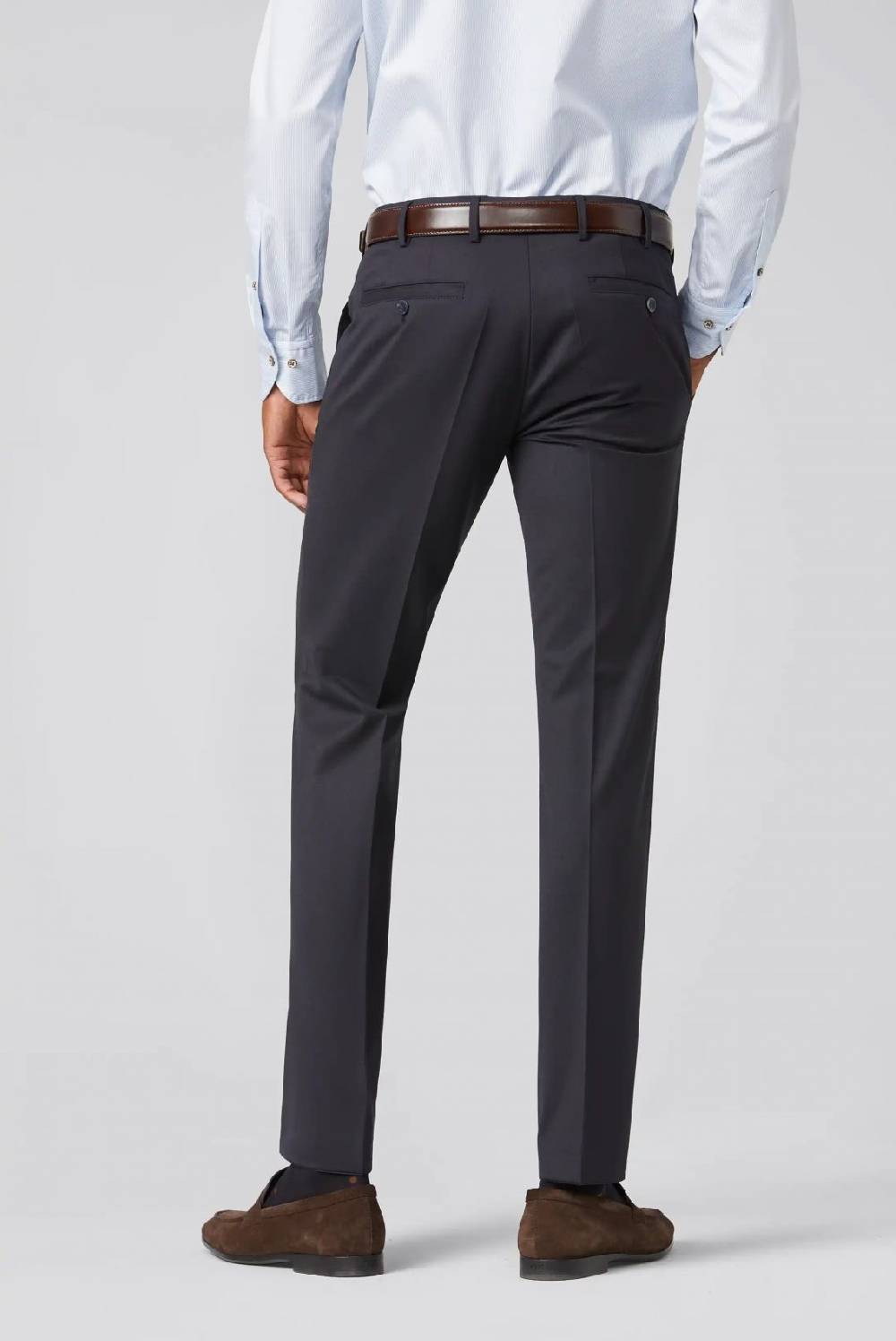 Meyer Pantalone meyer blu in premium soft twill comfort fit Qualità Garantita