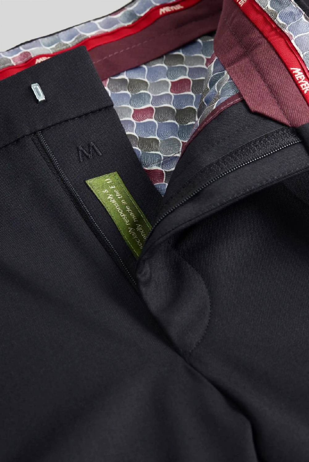Meyer Pantalone meyer blu in premium soft twill comfort fit Qualità Garantita