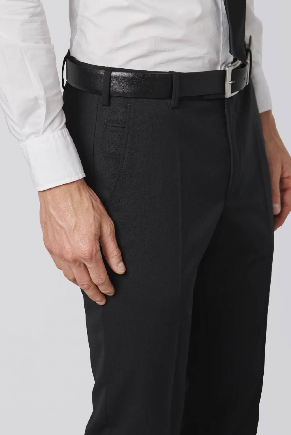 Meyer Pantalone meyer nero in twill teflon stretch Acquista Ora