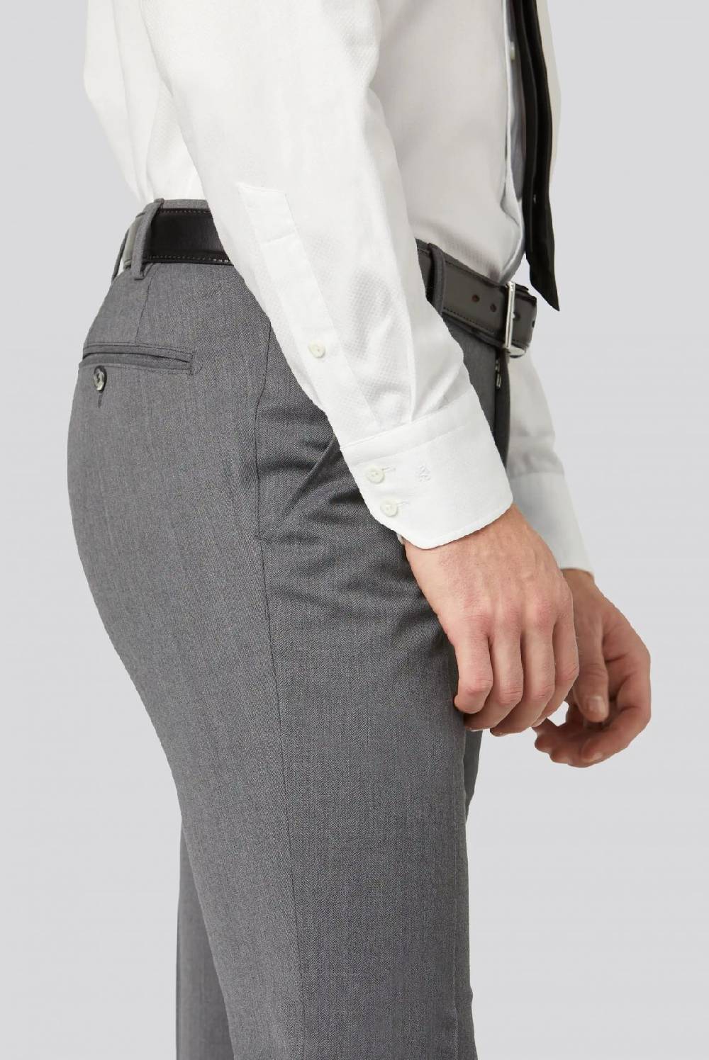 Meyer Pantalone meyer grigio medio in twill teflon stretch Consegna Veloce