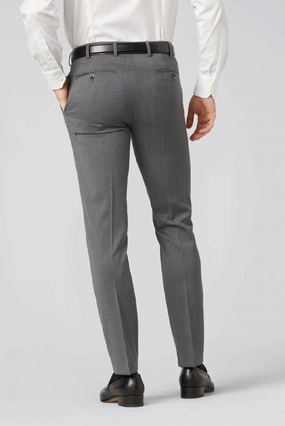 Meyer Pantalone meyer grigio medio in twill teflon stretch Consegna Veloce