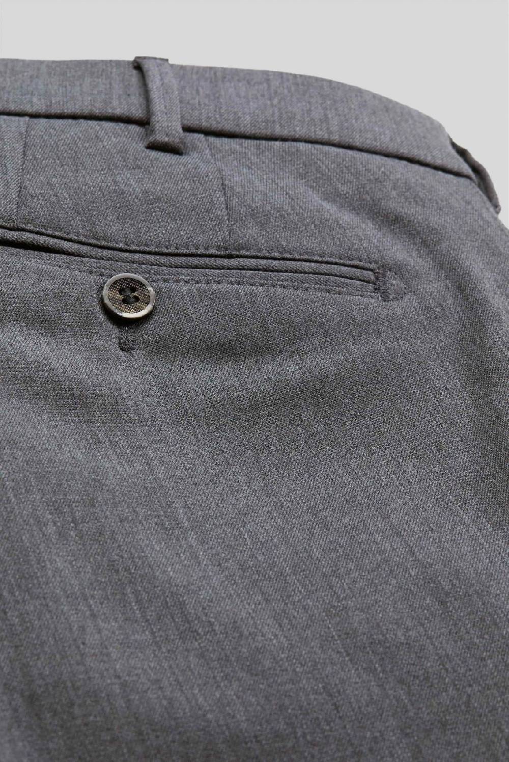 Meyer Pantalone meyer grigio medio in twill teflon stretch Consegna Veloce