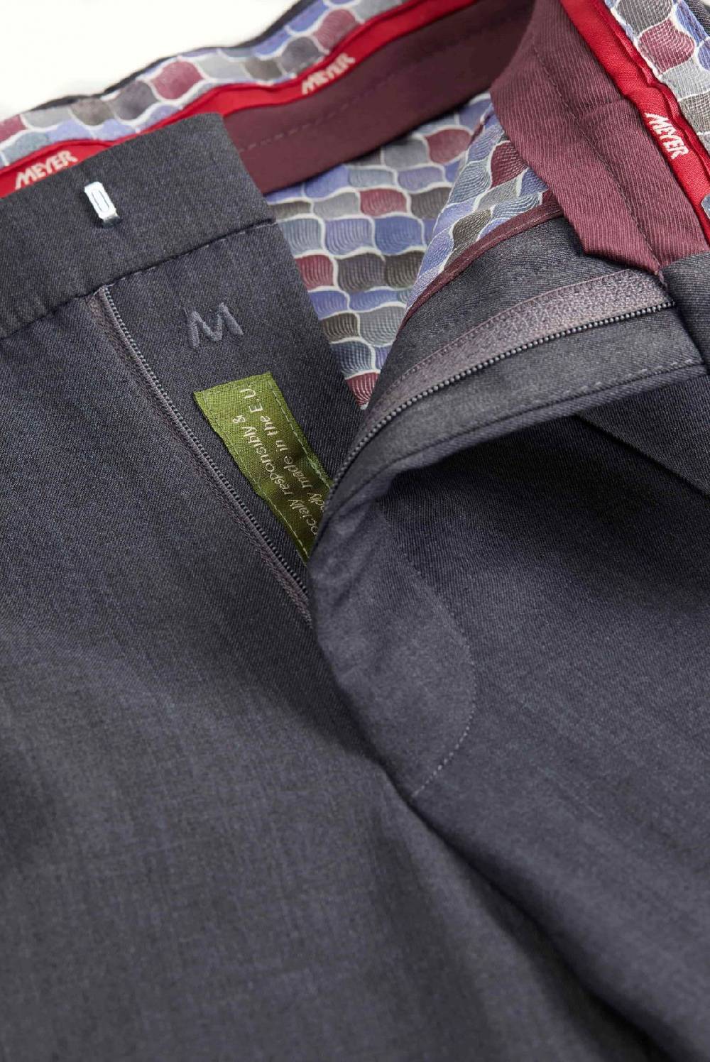 Meyer Pantalone grigio medio meyer travel twill modern fit Fino Al -60%