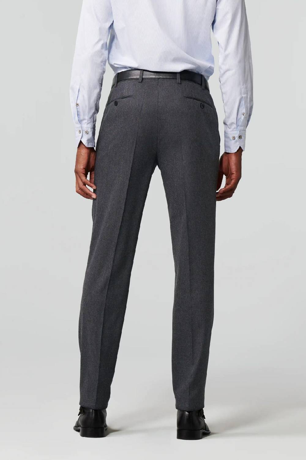 Meyer Pantalone grigio medio meyer in flanella naturalmente caldo antipiega Prezzo Ridotto