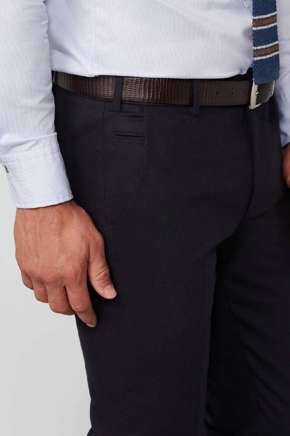 Meyer Pantalone blu meyer in flanella naturalmente caldo antipiega Sottocosto