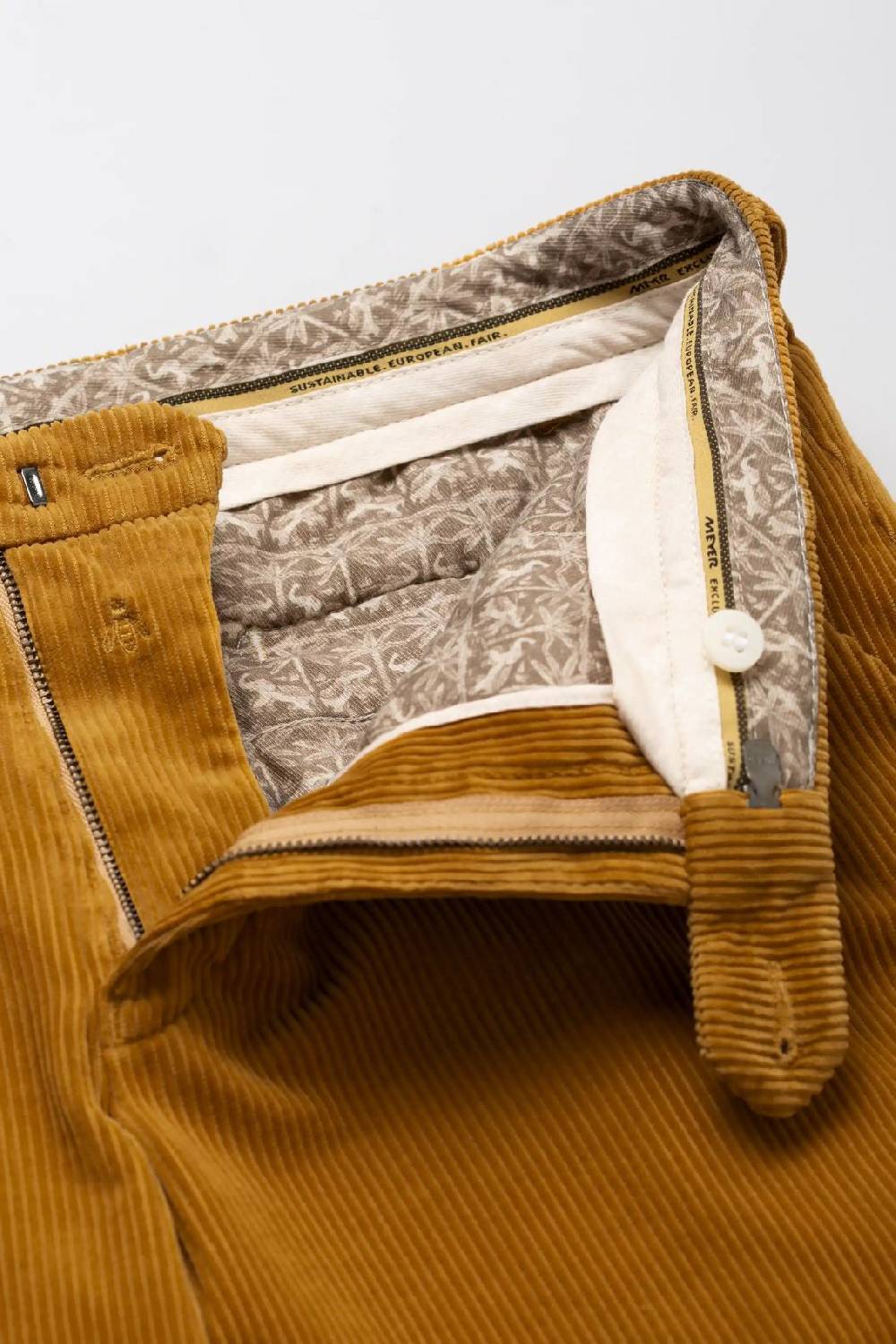 Meyer Pantalone color ambra meyer in velluto a coste luxury modern fit Convenienza