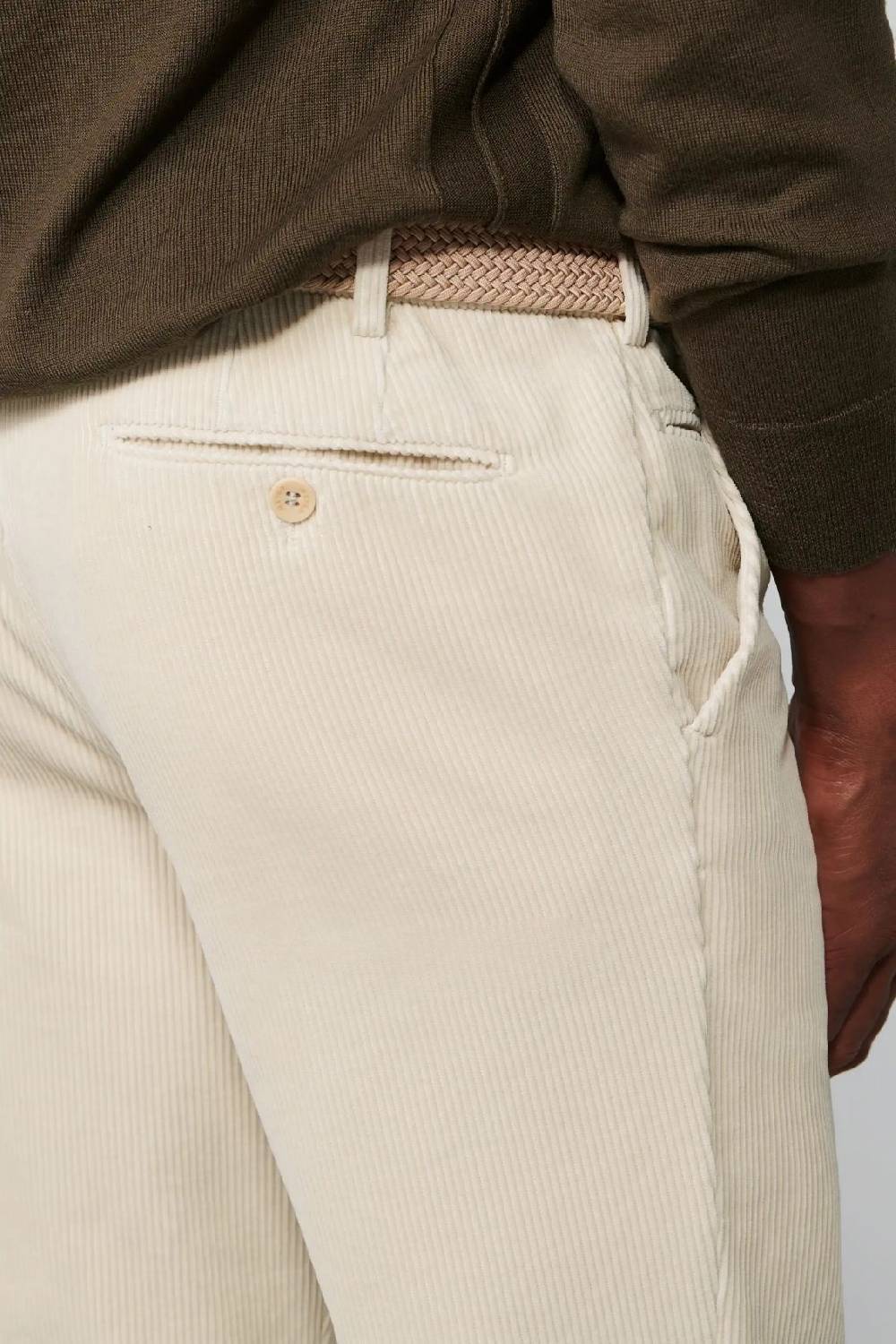 Meyer Pantalone avorio meyer in velluto a coste luxury modern fit Novità