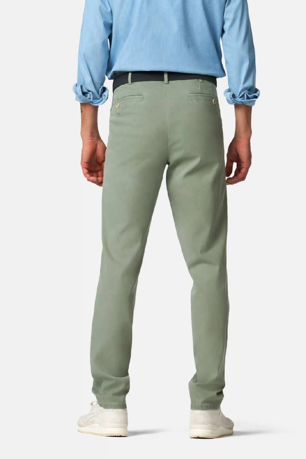 Meyer Pantalone modern fit verde salvia meyer cotone microstruttura stretch Presa
