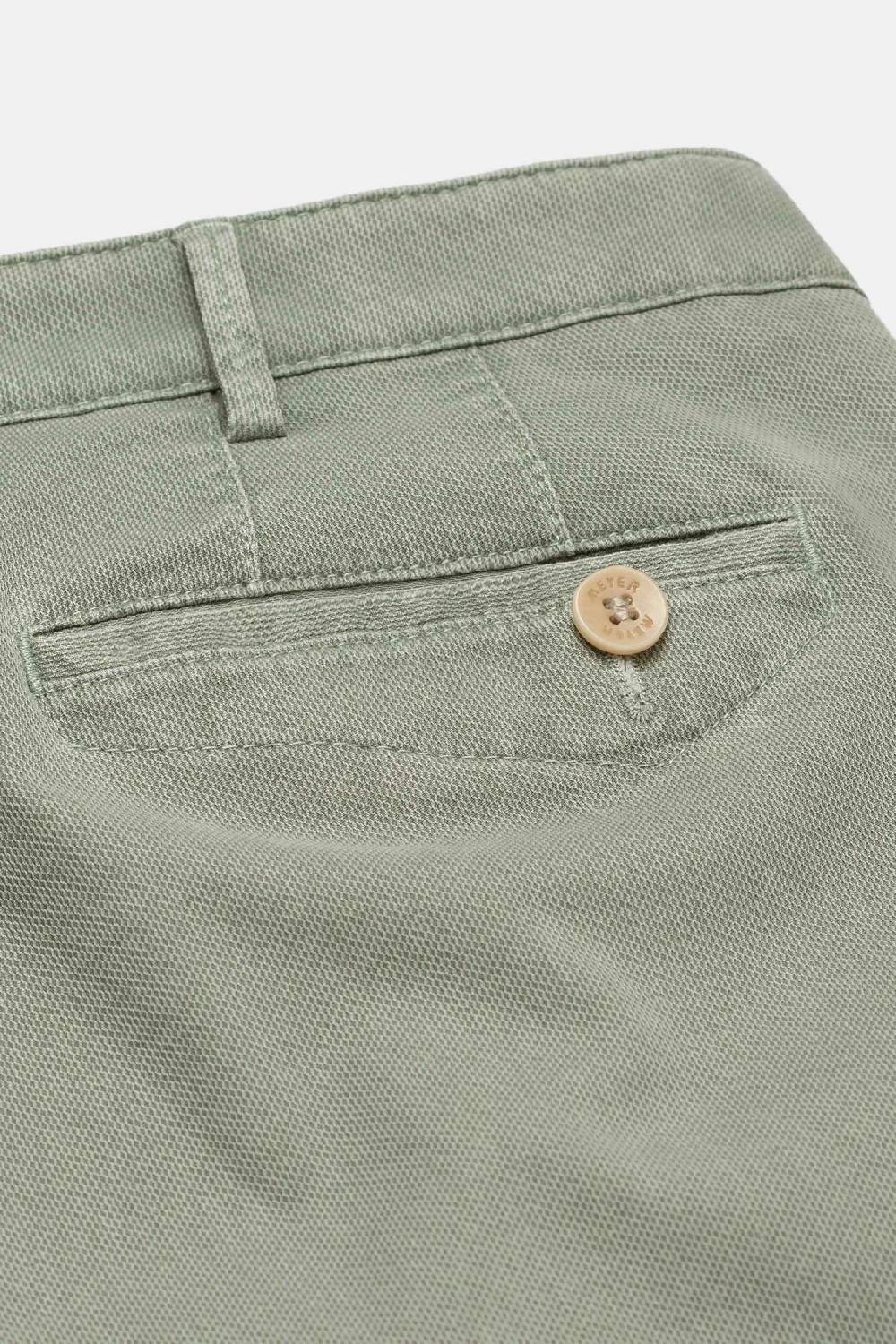 Meyer Pantalone modern fit verde salvia meyer cotone microstruttura stretch Presa