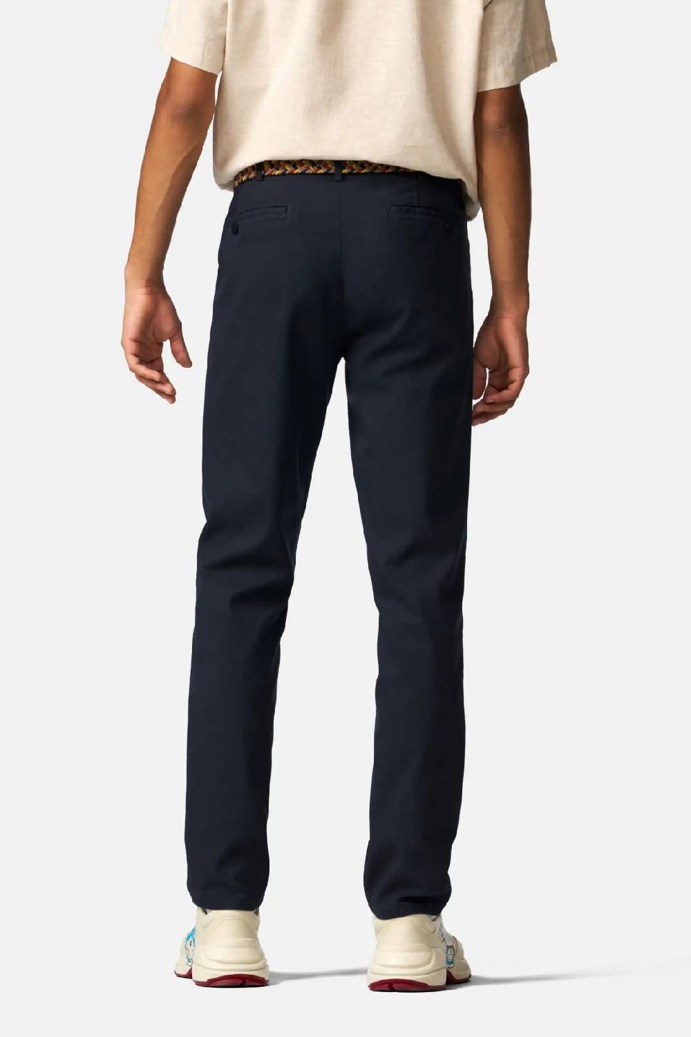Meyer Pantalone modern fit blu meyer cotone microstruttura stretch Online