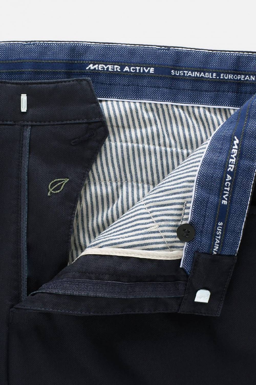 Meyer Pantalone modern fit blu meyer cotone microstruttura stretch Online