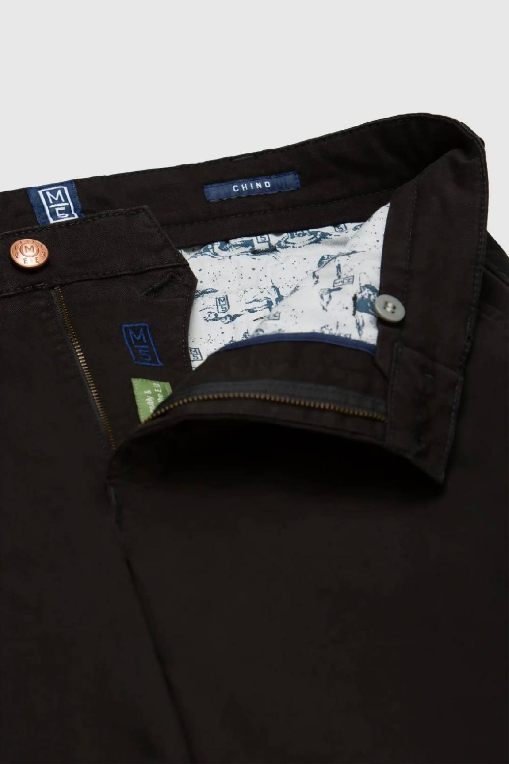 Meyer Pantalone regular fit nero cotone bio stretch m5 by meyer In Vendita