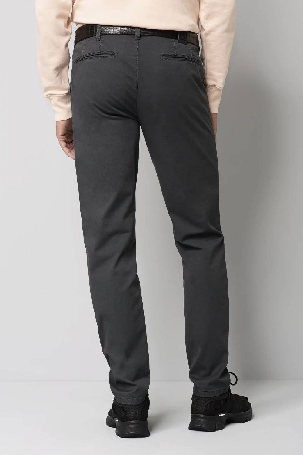 Meyer Pantalone regular fit grigio antracite cotone bio stretch m5 by meyer Saldi