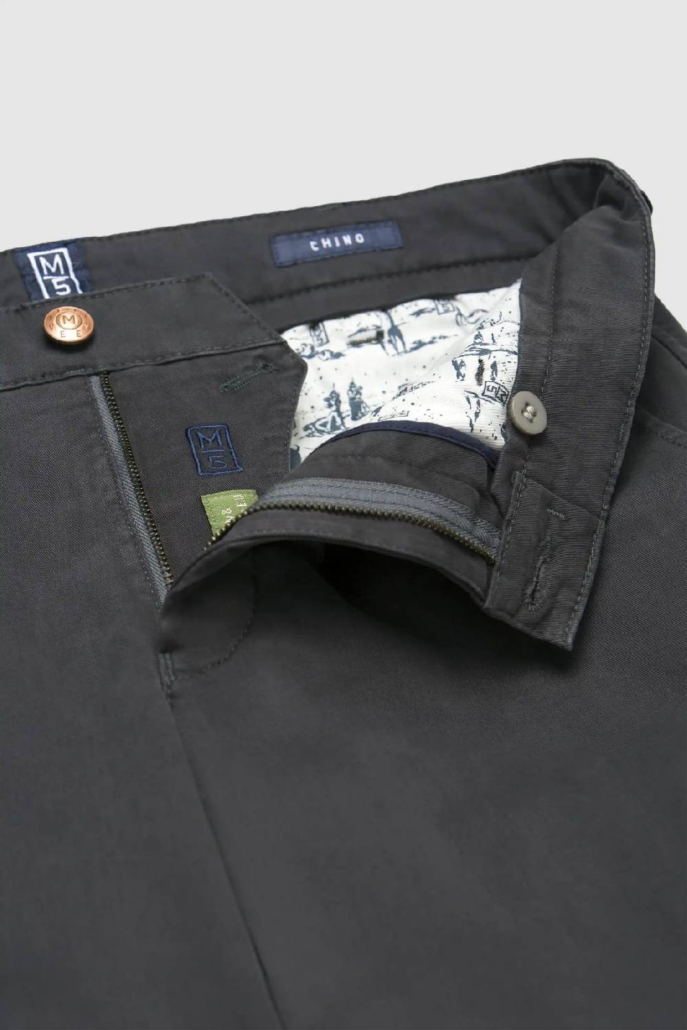 Meyer Pantalone regular fit grigio antracite cotone bio stretch m5 by meyer Saldi