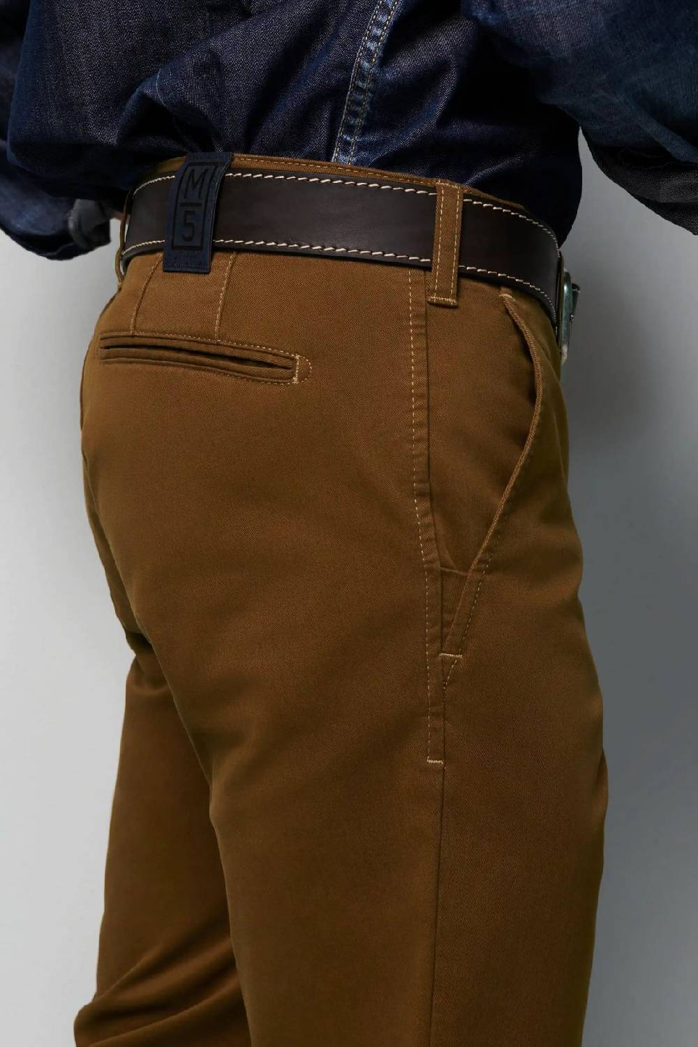 Meyer Pantalone regular fit caramello cotone bio stretch m5 by meyer Offerte