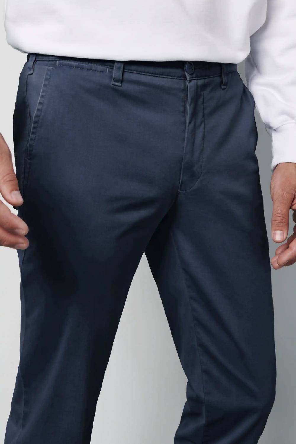 Meyer Pantalone regular fit blu marine cotone bio stretch m5 by meyer Hotsell