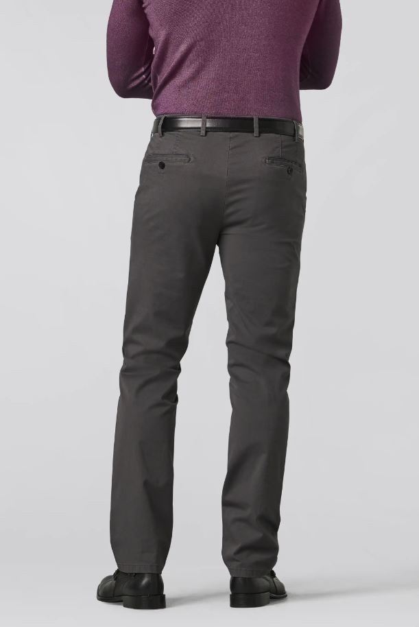 Meyer Pantalone grigio antracite meyer in cotone stretch drop quattro comfort fit Vendite Flash