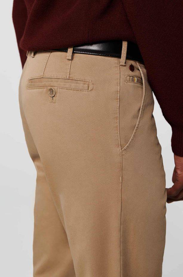 Meyer Pantalone color cammello meyer in cotone stretch drop quattro comfort fit Negozio