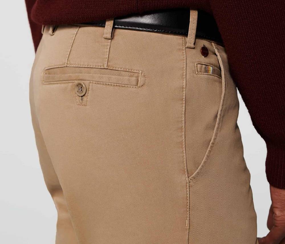 Meyer Pantalone color cammello meyer in cotone stretch drop quattro comfort fit Negozio