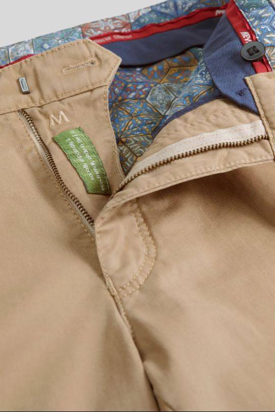 Meyer Pantalone color cammello meyer in cotone stretch drop quattro comfort fit Negozio