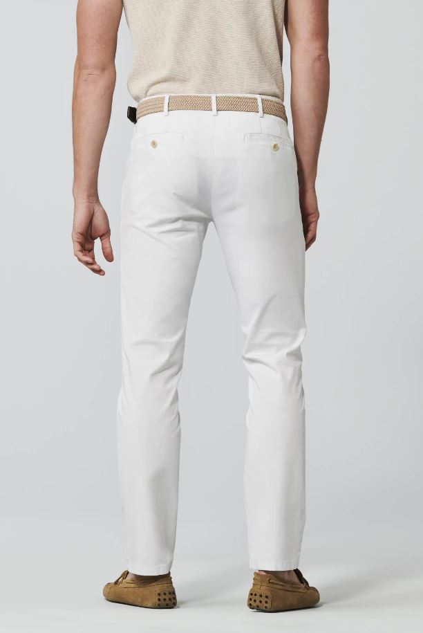 Meyer Pantalone bianco meyer in cotone stretch drop quattro comfort fit In Saldo