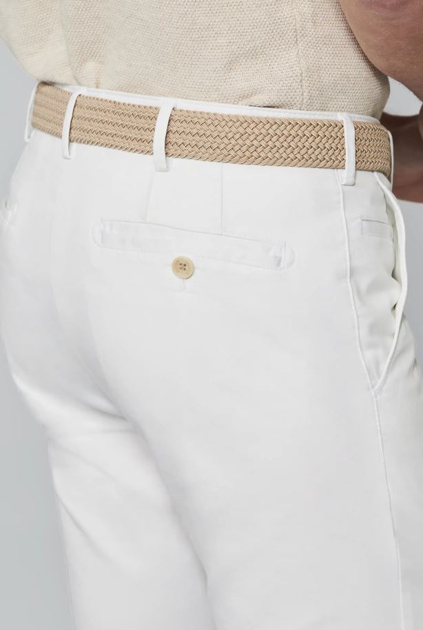 Meyer Pantalone bianco meyer in cotone stretch drop quattro comfort fit In Saldo
