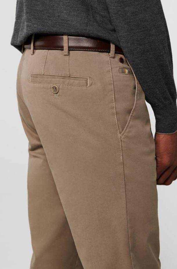 Meyer Pantalone beige meyer in cotone stretch drop quattro comfort fit Nuova
