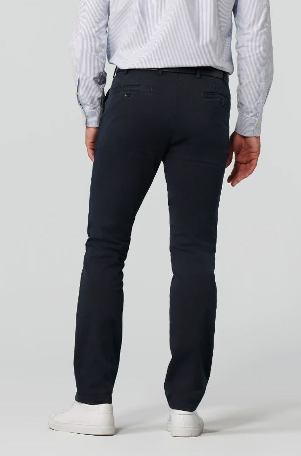 Meyer Pantalone blu meyer in cotone stretch drop quattro comfort fit Moda