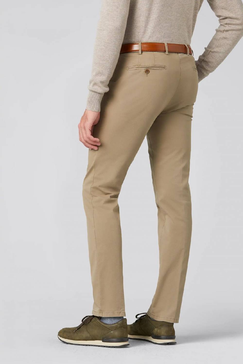Meyer Pantalone color pietra meyer cotone bio stretch modern fit 2025