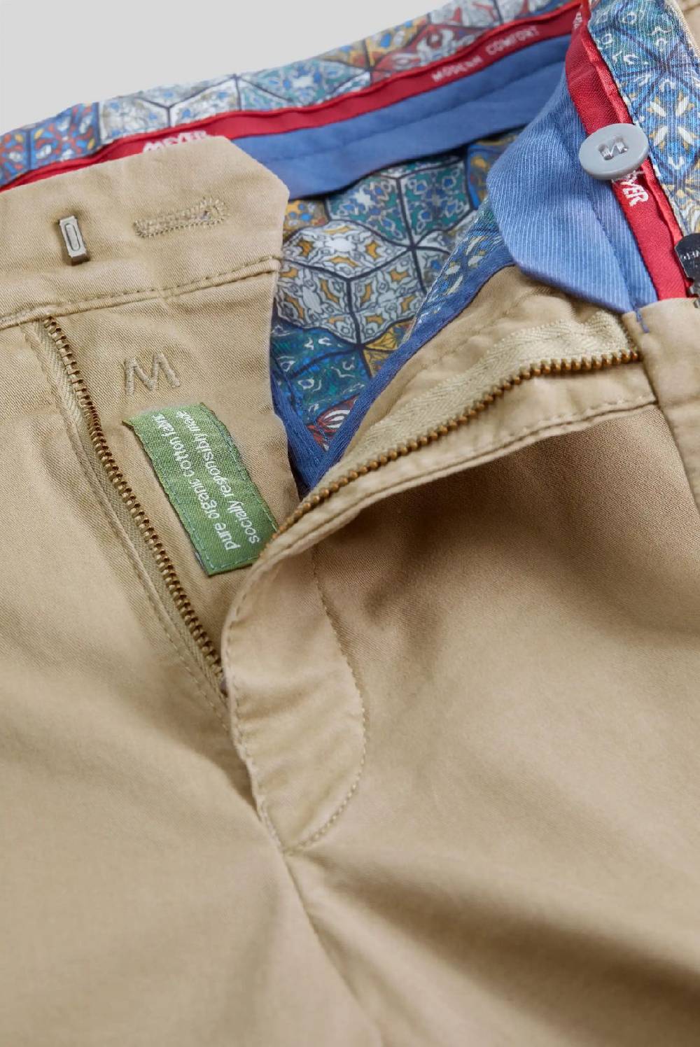 Meyer Pantalone color pietra meyer cotone bio stretch modern fit 2025