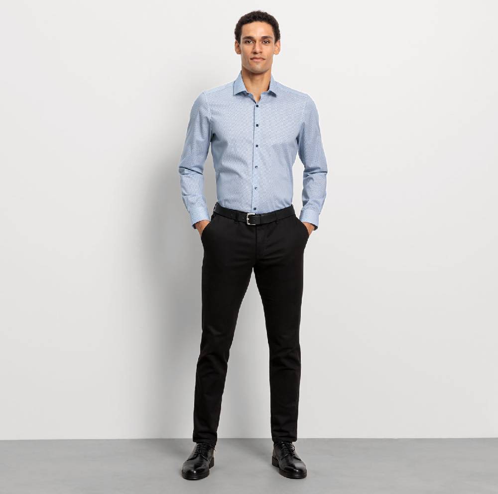 Olymp Camicia olymp level five slim fit olymp cotone stretch stampato Qualità