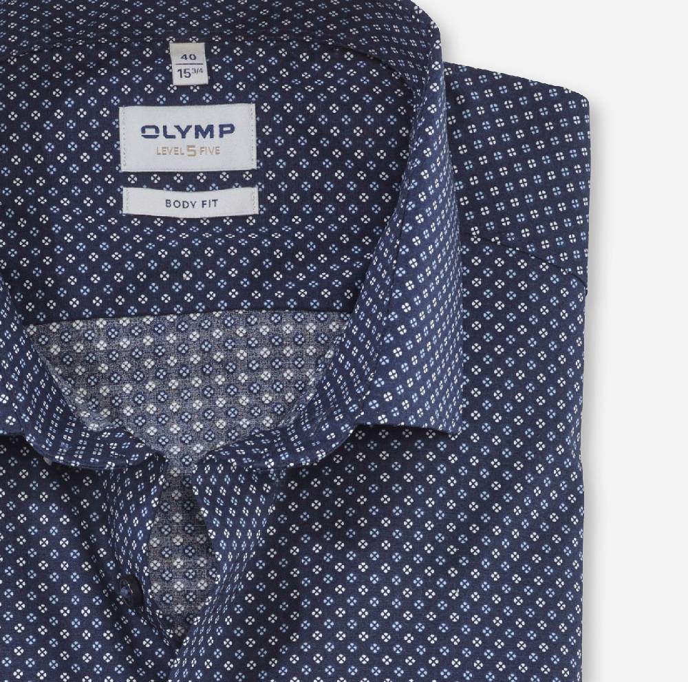 Olymp Camicia slim fit olymp cotone stretch stampato Vendita