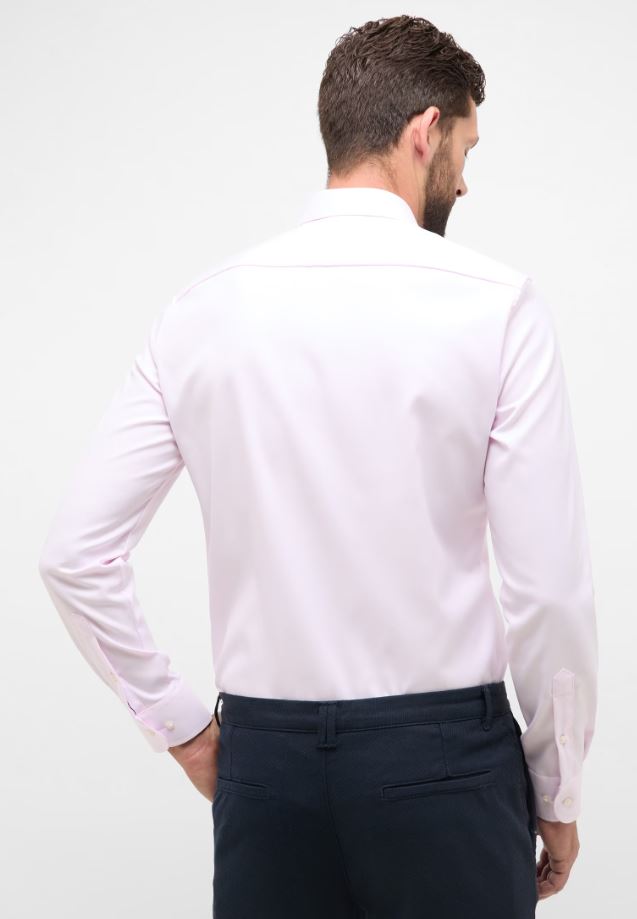 Eterna Camicia rosa eterna slim fit collo francese cotone cover Promozione