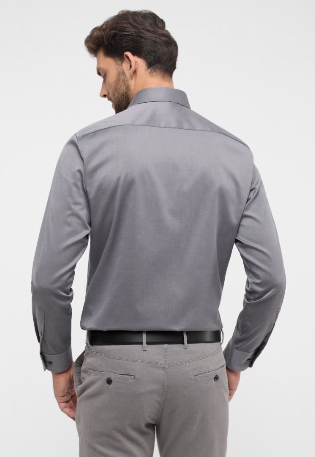Eterna Camicia grigia eterna modern fit collo classico italiano Fino Al -60%