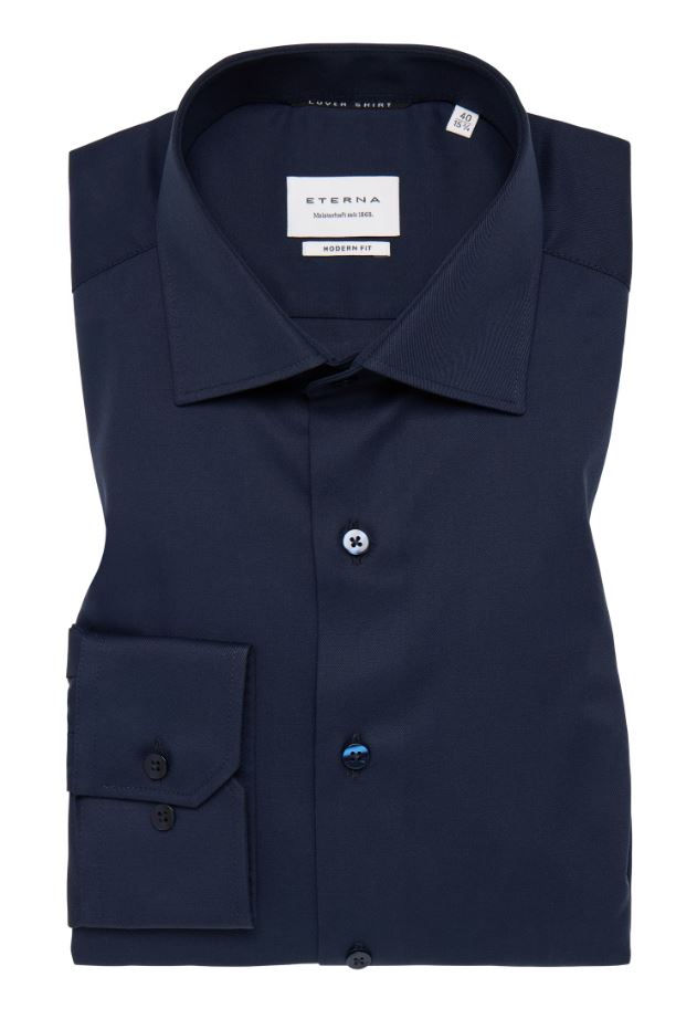 Eterna Camicia blu eterna modern fit collo classico italiano Shopping Online